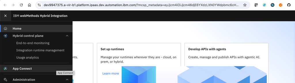webMethods Hybrid Integration instance
